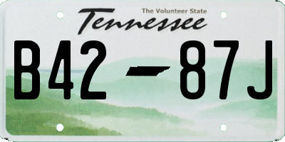 TN license plate B4287J