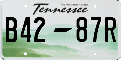 TN license plate B4287R