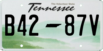 TN license plate B4287V
