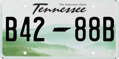 TN license plate B4288B