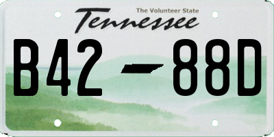 TN license plate B4288D