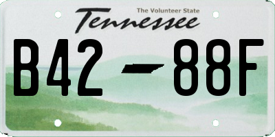 TN license plate B4288F