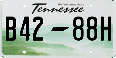 TN license plate B4288H