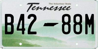 TN license plate B4288M
