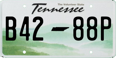 TN license plate B4288P