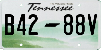 TN license plate B4288V