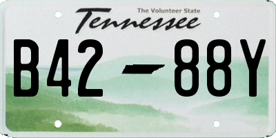 TN license plate B4288Y