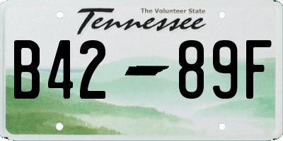 TN license plate B4289F