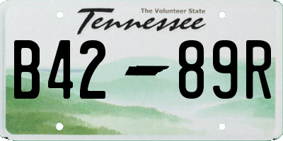 TN license plate B4289R