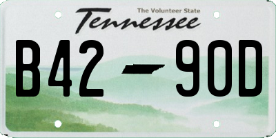 TN license plate B4290D