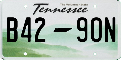 TN license plate B4290N
