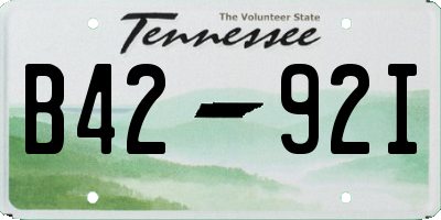 TN license plate B4292I