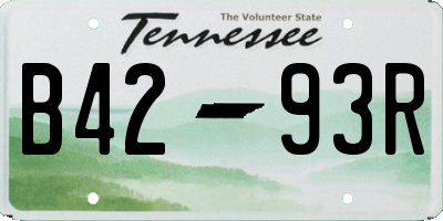 TN license plate B4293R
