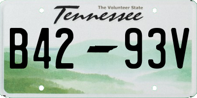TN license plate B4293V
