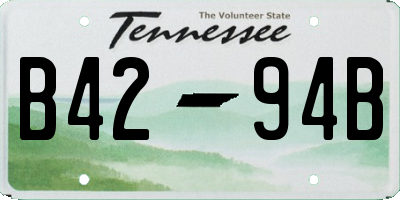 TN license plate B4294B