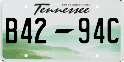 TN license plate B4294C