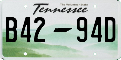 TN license plate B4294D