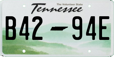 TN license plate B4294E