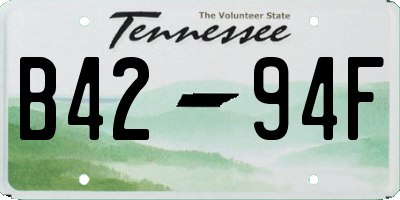TN license plate B4294F