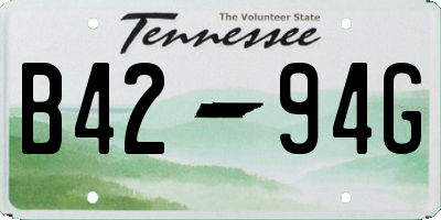 TN license plate B4294G