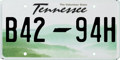 TN license plate B4294H