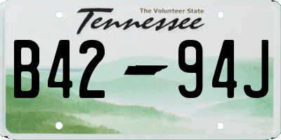 TN license plate B4294J