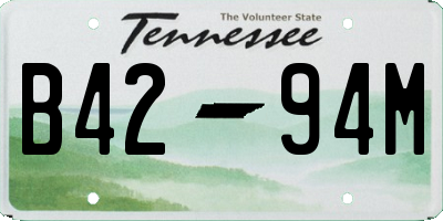 TN license plate B4294M