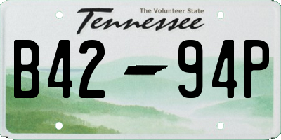 TN license plate B4294P