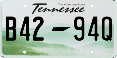 TN license plate B4294Q