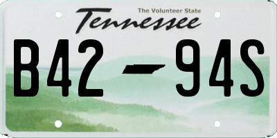 TN license plate B4294S