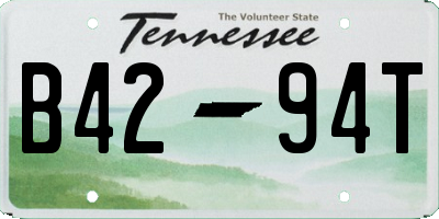 TN license plate B4294T