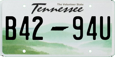 TN license plate B4294U