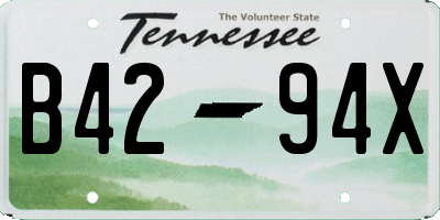 TN license plate B4294X