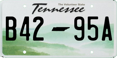 TN license plate B4295A