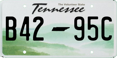 TN license plate B4295C