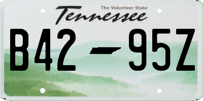 TN license plate B4295Z
