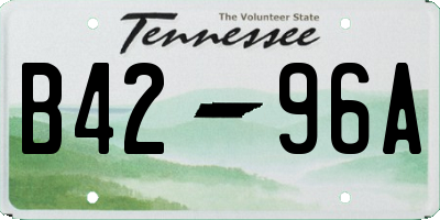 TN license plate B4296A