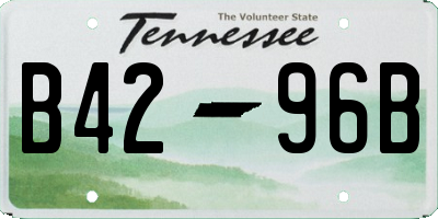TN license plate B4296B