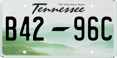 TN license plate B4296C