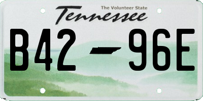 TN license plate B4296E