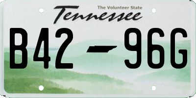 TN license plate B4296G