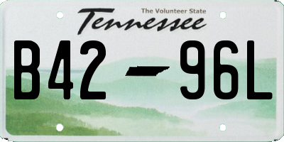 TN license plate B4296L