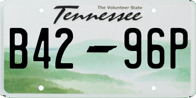 TN license plate B4296P
