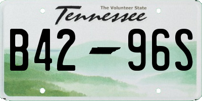 TN license plate B4296S