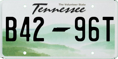 TN license plate B4296T