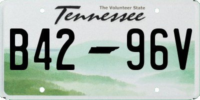 TN license plate B4296V