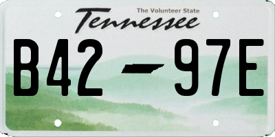 TN license plate B4297E