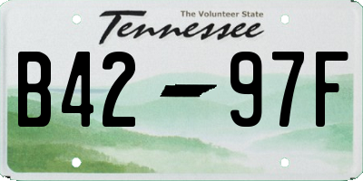 TN license plate B4297F