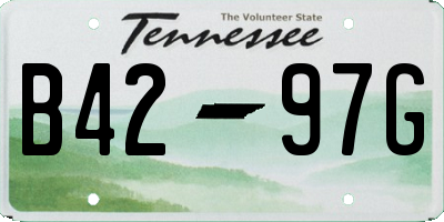 TN license plate B4297G
