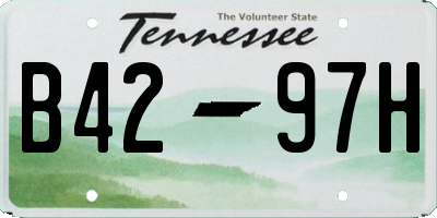 TN license plate B4297H